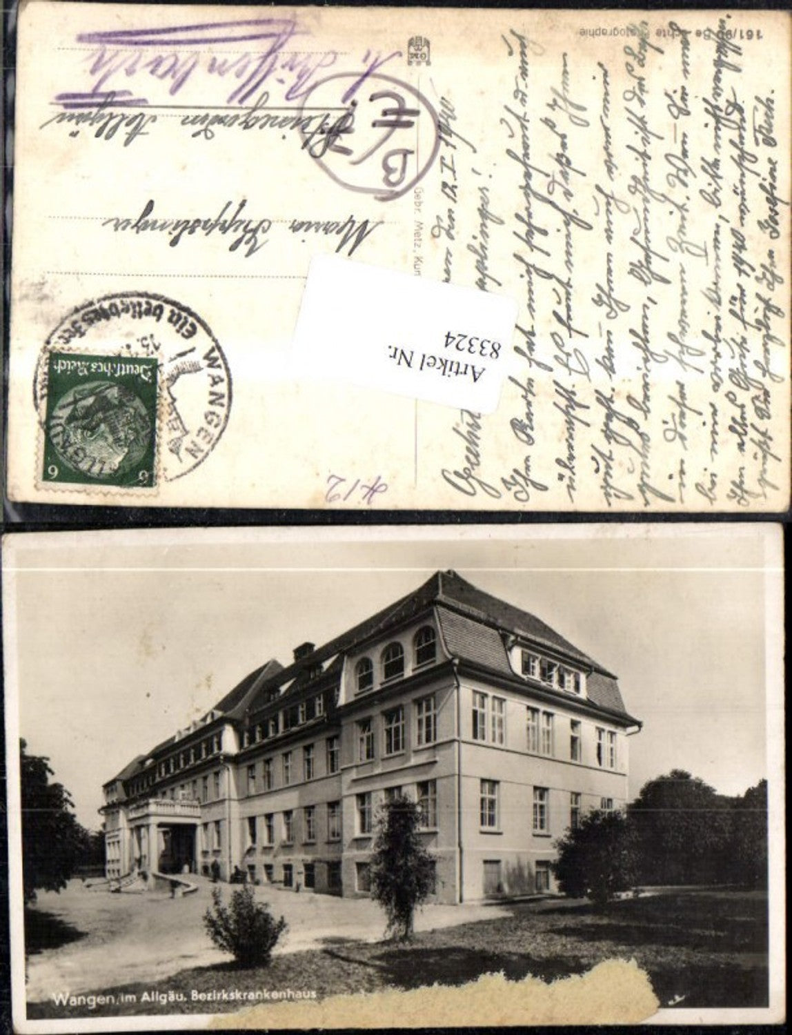 83324,Wangen im Allgäu Bezirkskrankenhaus Krankenhaus Spital Detailansicht