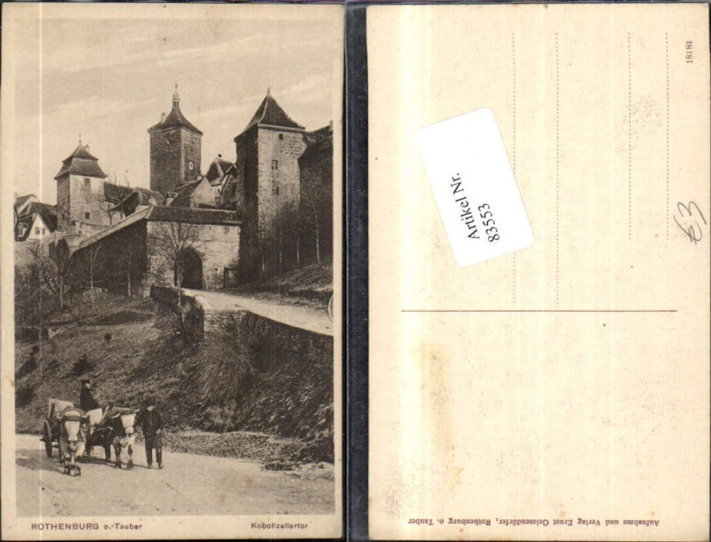 83553,Rothenburg o Tauber Kobollzellertor