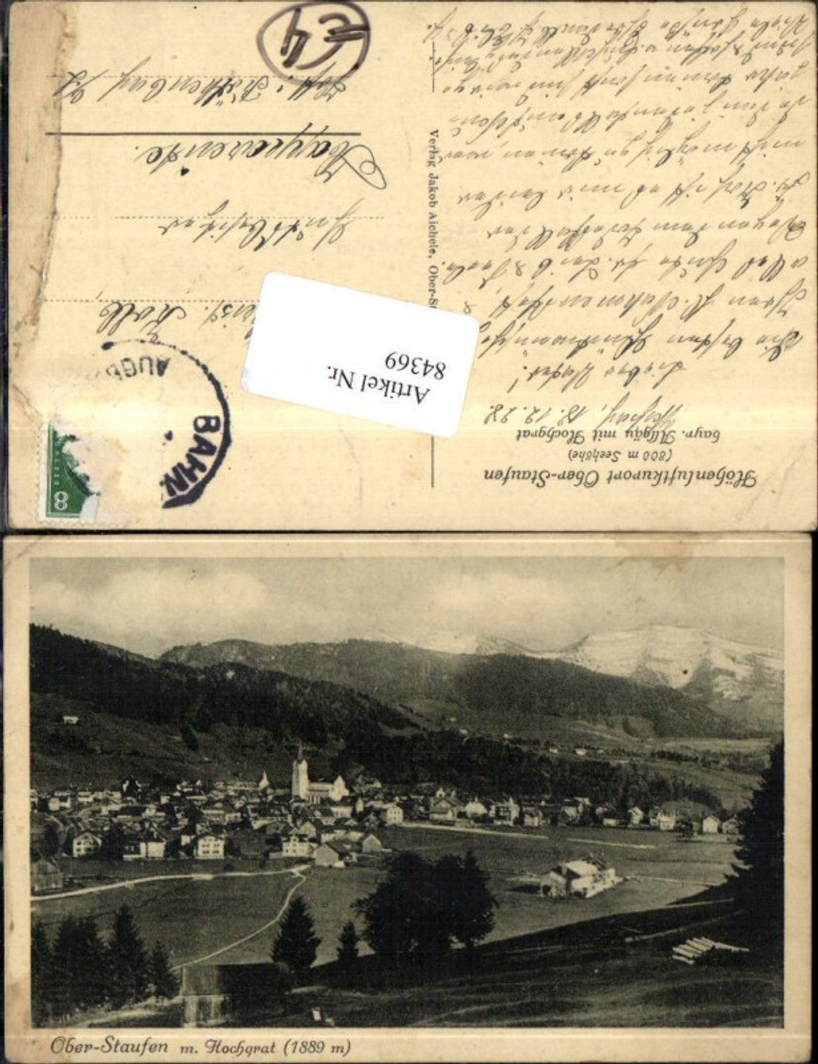 84369,Höhenluftkurort Ober Staufen im bayrischen Allgäu