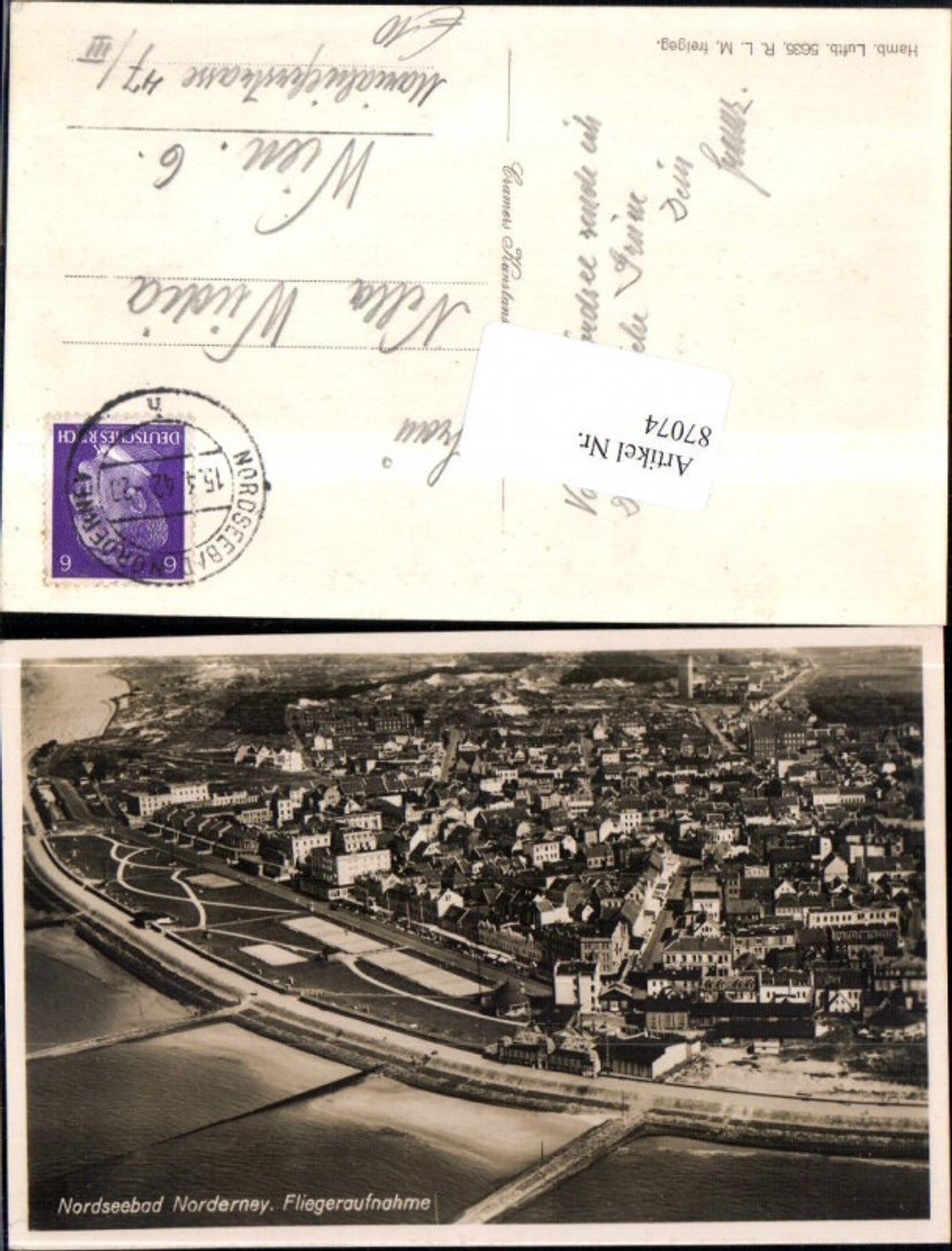 87074,Nordseebad Norderney Fliegeraufnahme