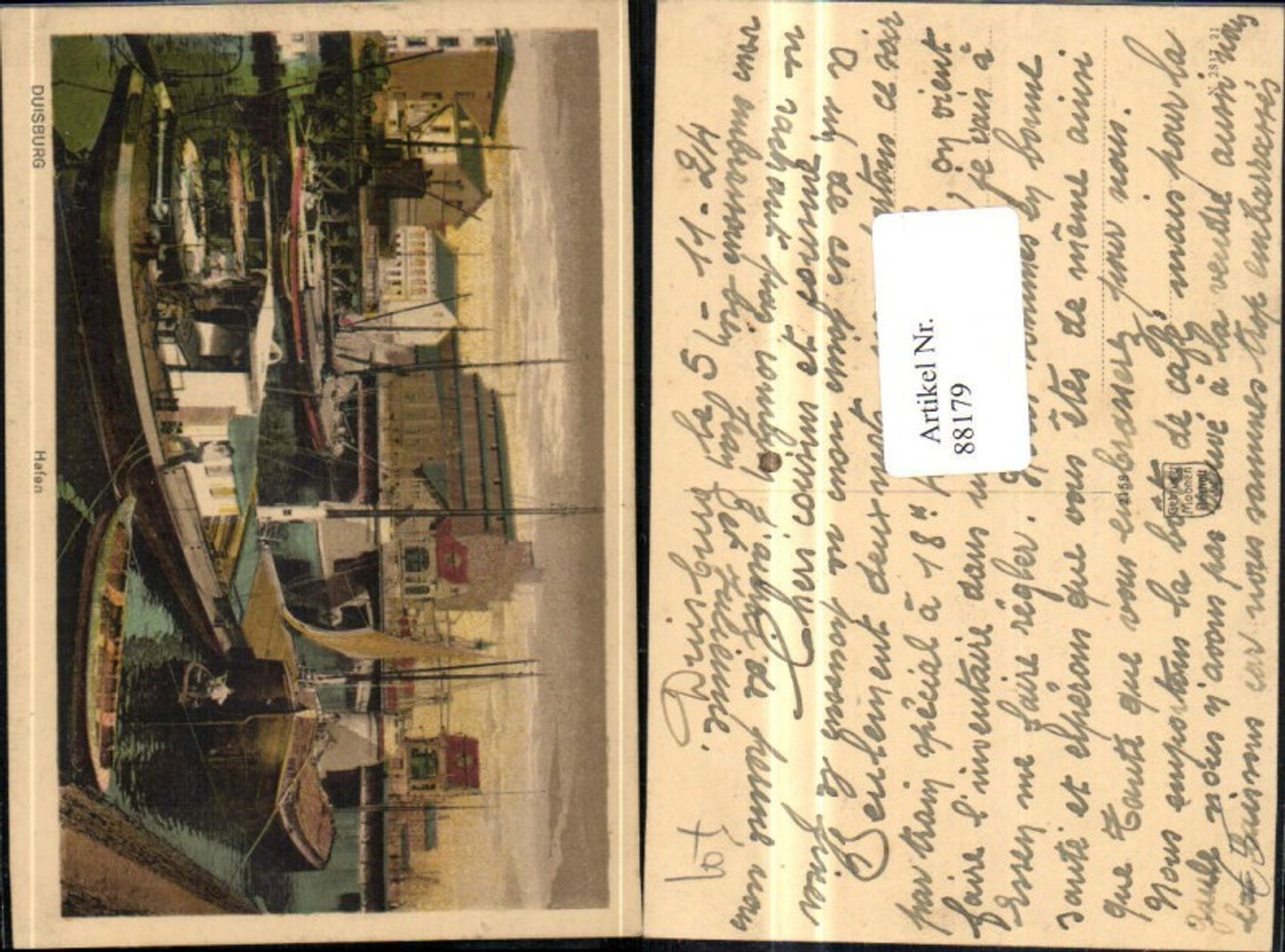 88179,Duisburg Hafen Ansicht 1924