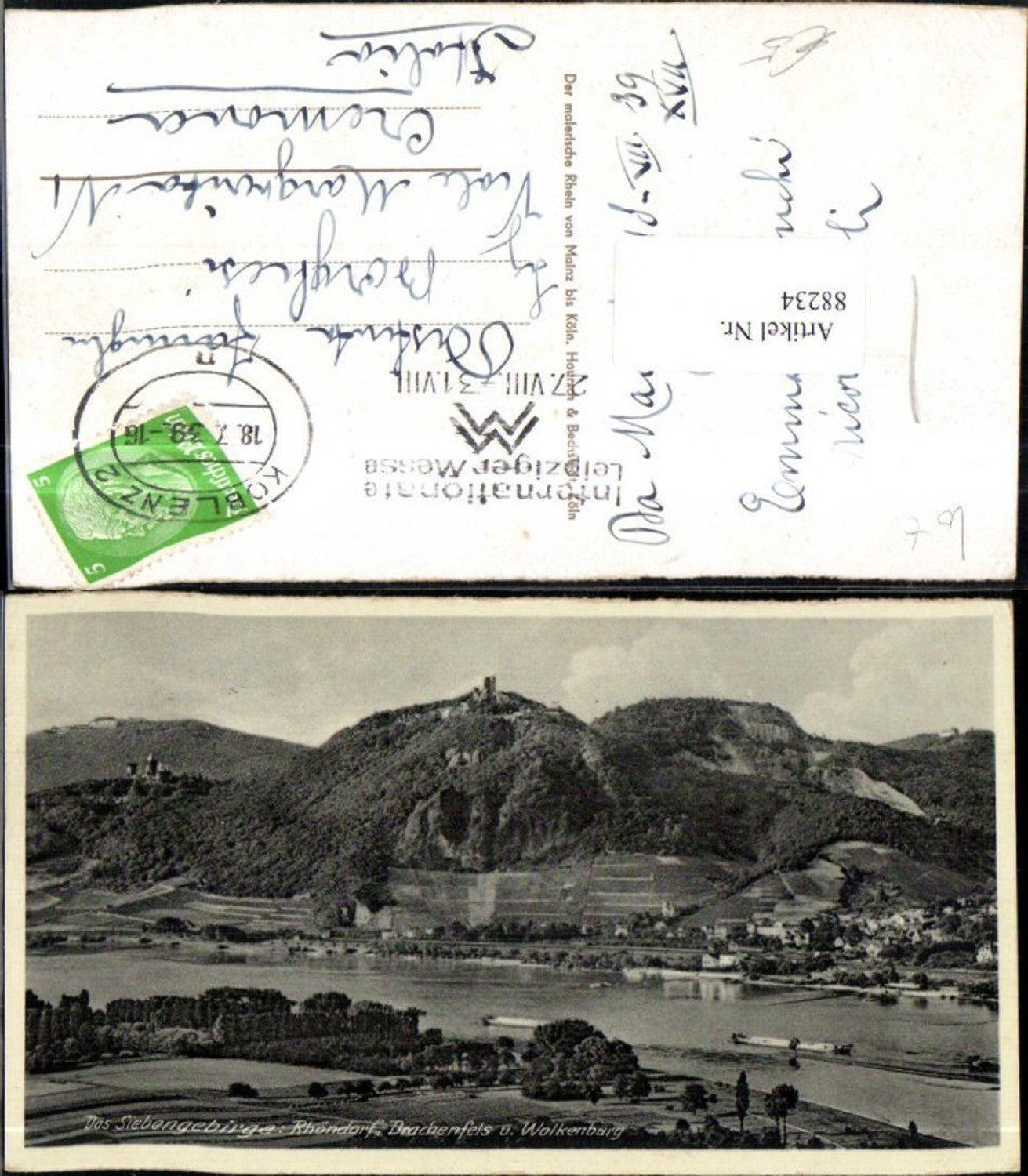 88234,Rhöndorf Drachenfels Wolkenburg 1939