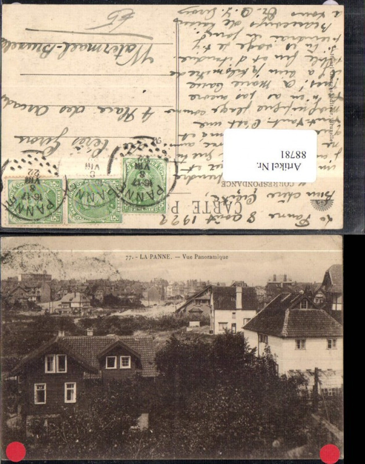 88781, La Panne Totale 1922