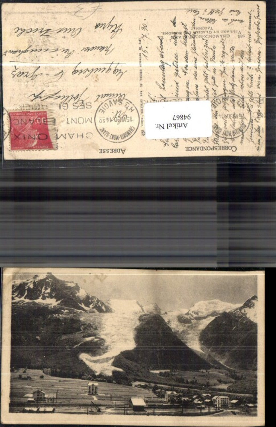 94867,Chamonix Mont Blanc Taconnaz Gletscher 1914