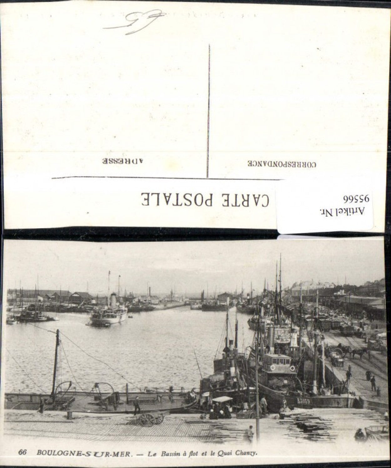 95566,Boulogne sur Mer Kai Hafenansicht Schiffe