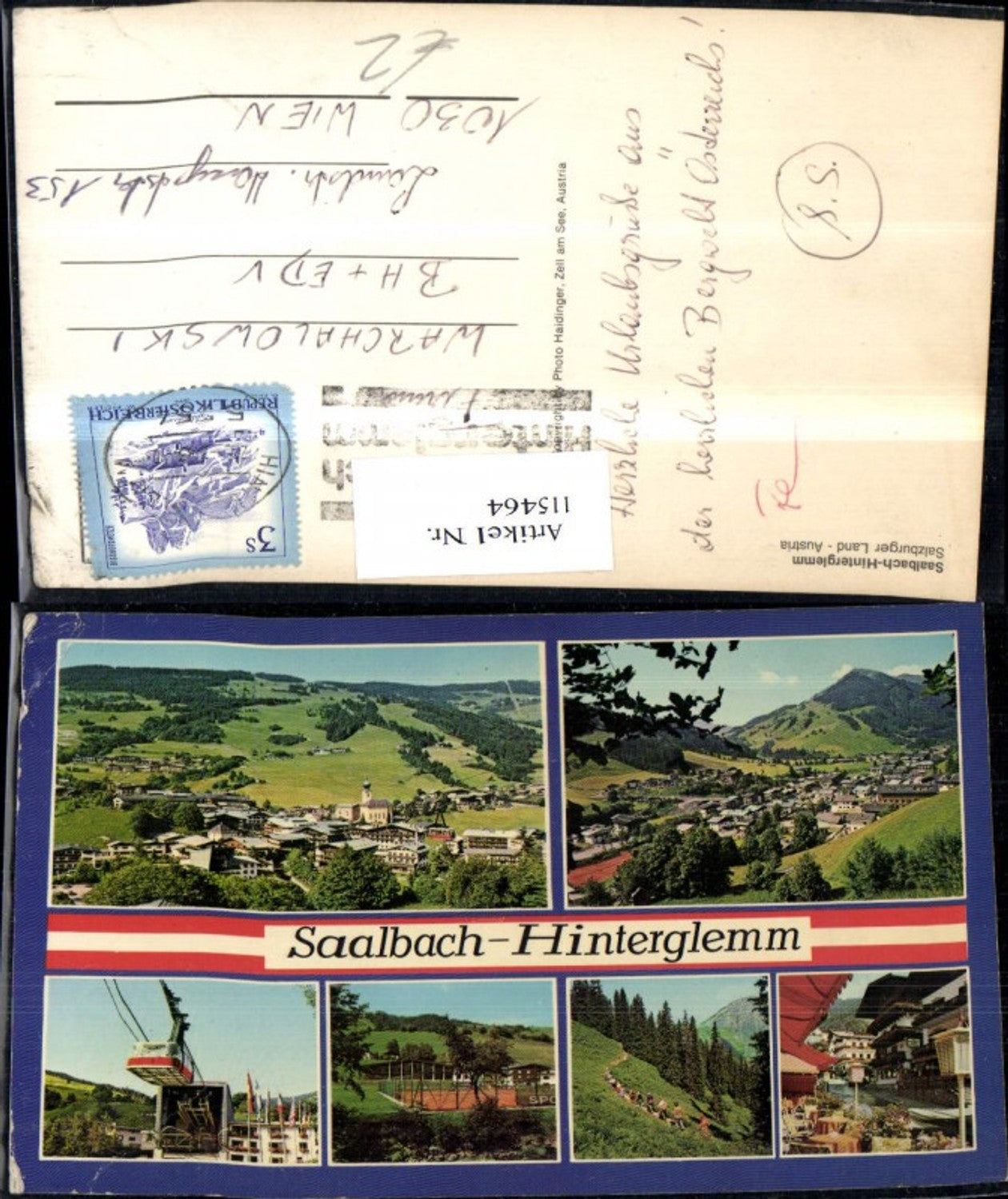 115464,Saalbach Hinterglemm MehrbildAk 1983