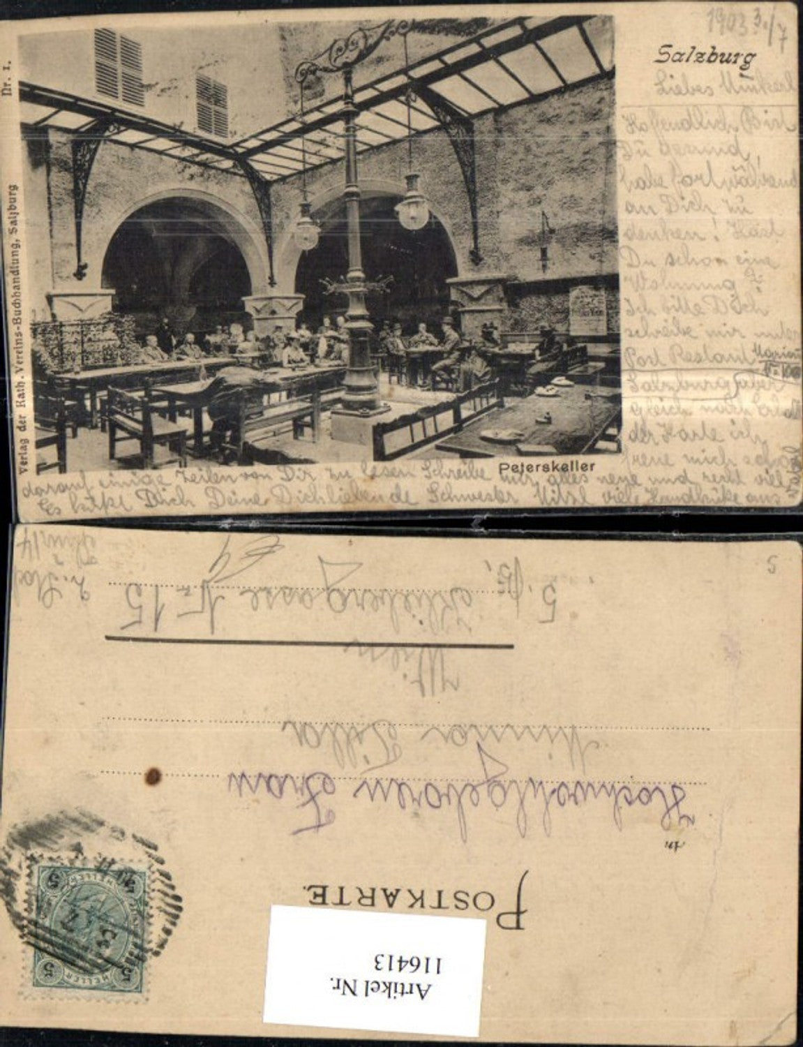 116413, Salzburg Peterskeller 1903