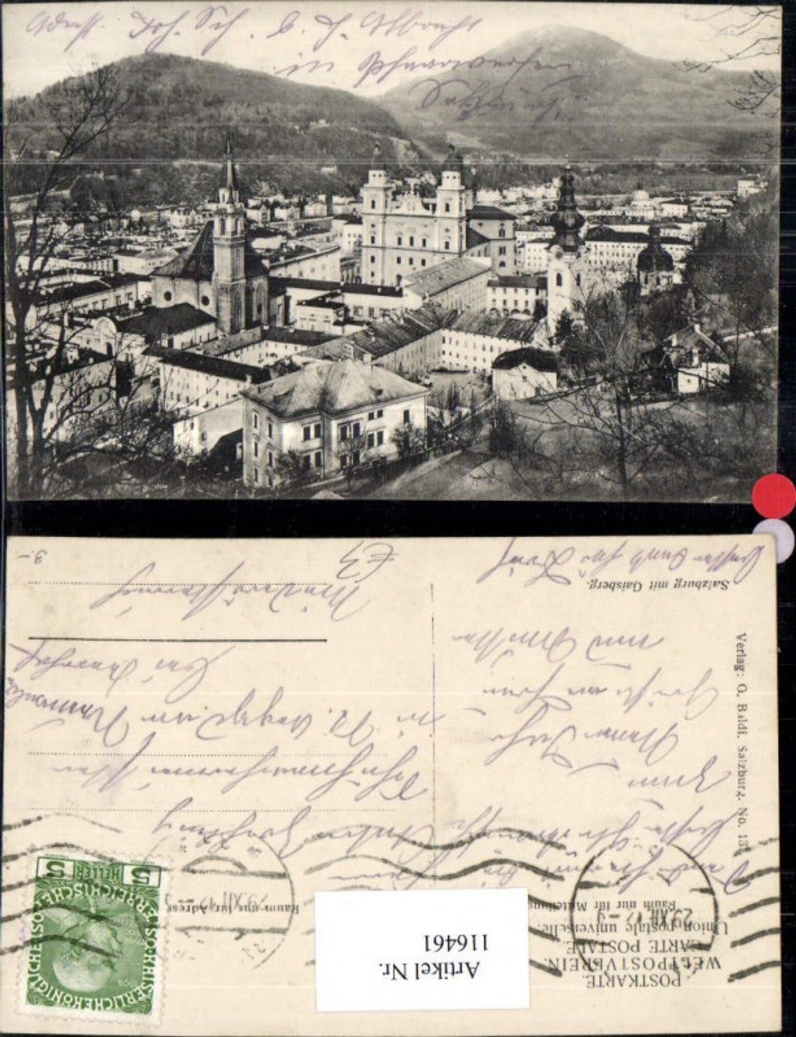 116461, Salzburg m. Gaisberg 1912