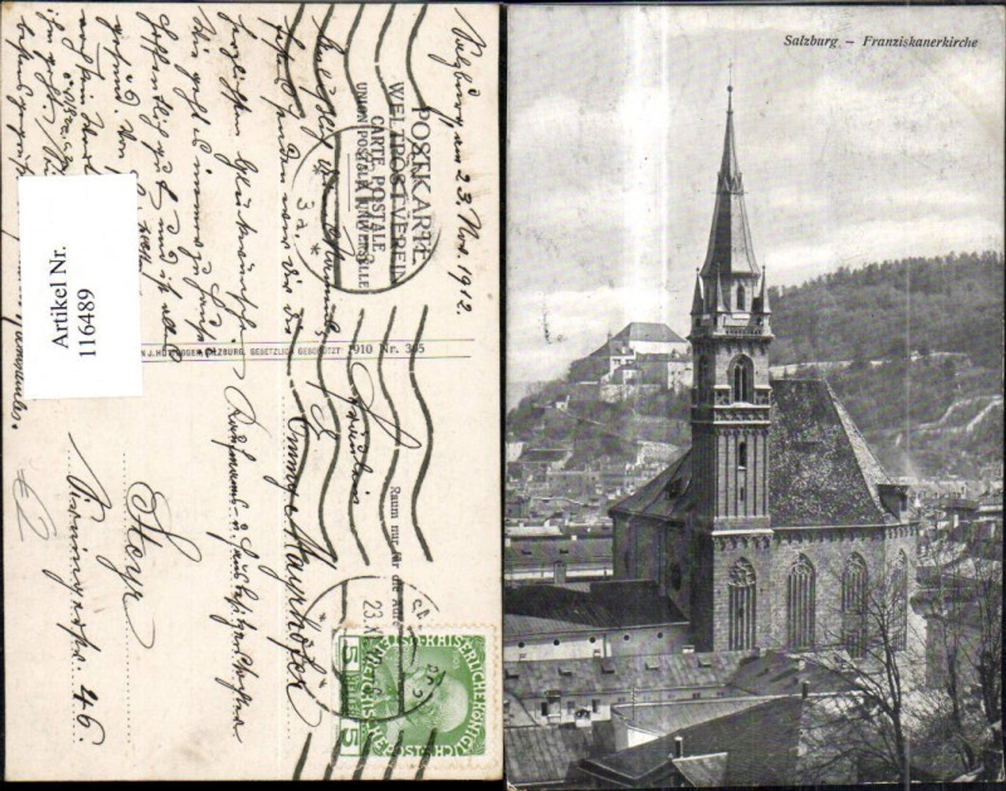 116489, Salzburg Franciscan Church 1917