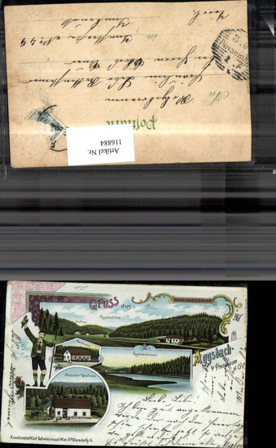 116884,Grüsse aus Aggsbach b. Pressbaum Litho