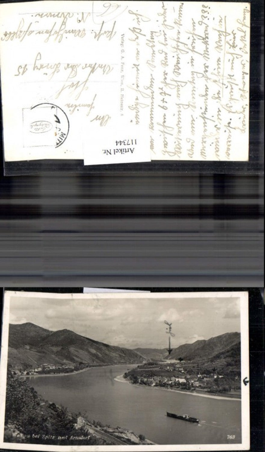 117344,Wachau b. Spitz u. Arnsdorf Donau Schiff