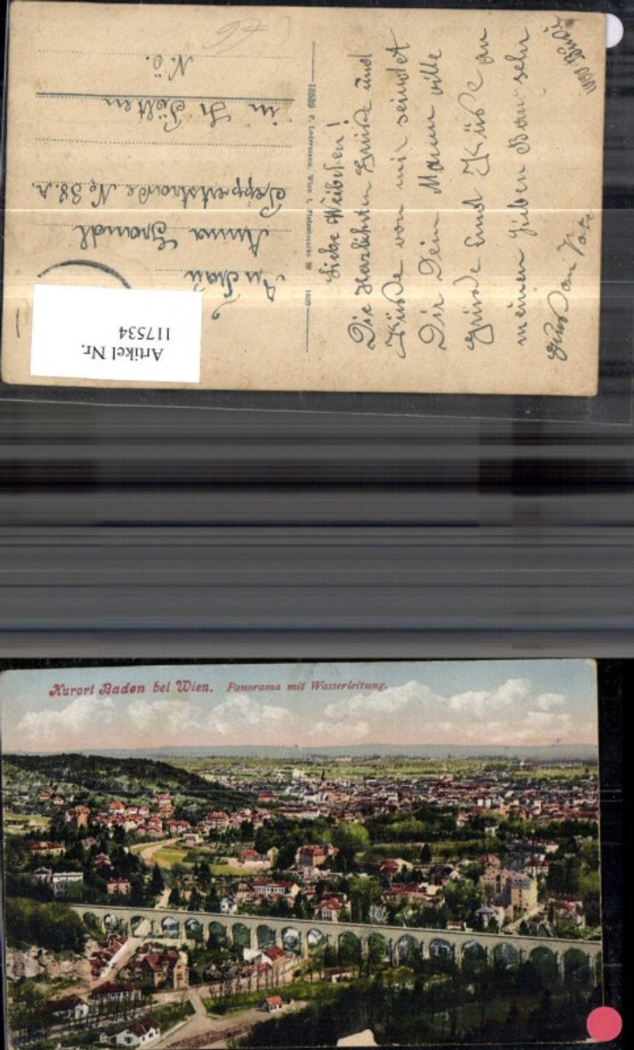 117534,Baden b. Wien Panorama m. Wasserleitung