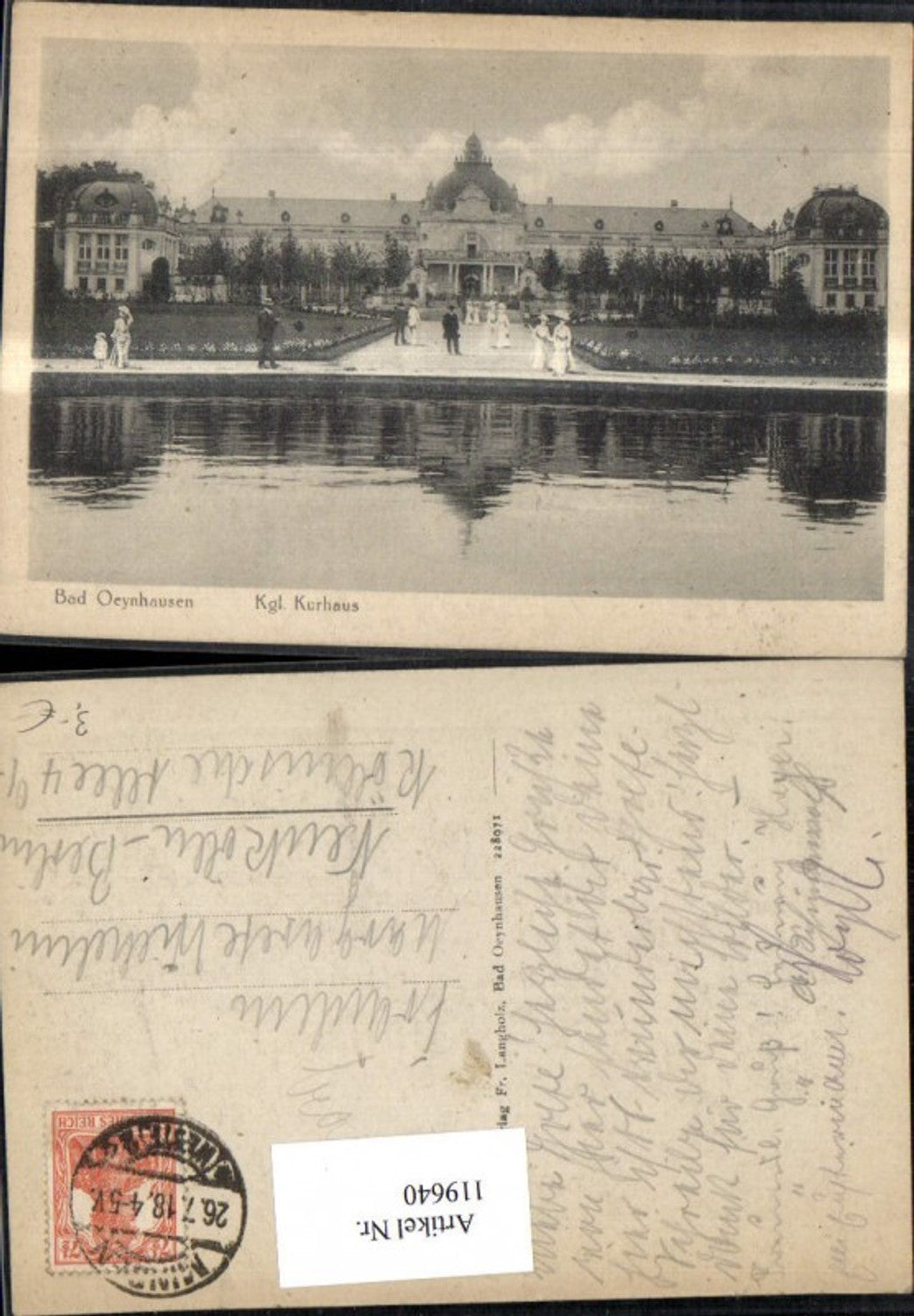 119640,Bad Oeynhausen Kgl. Kurhaus 1918