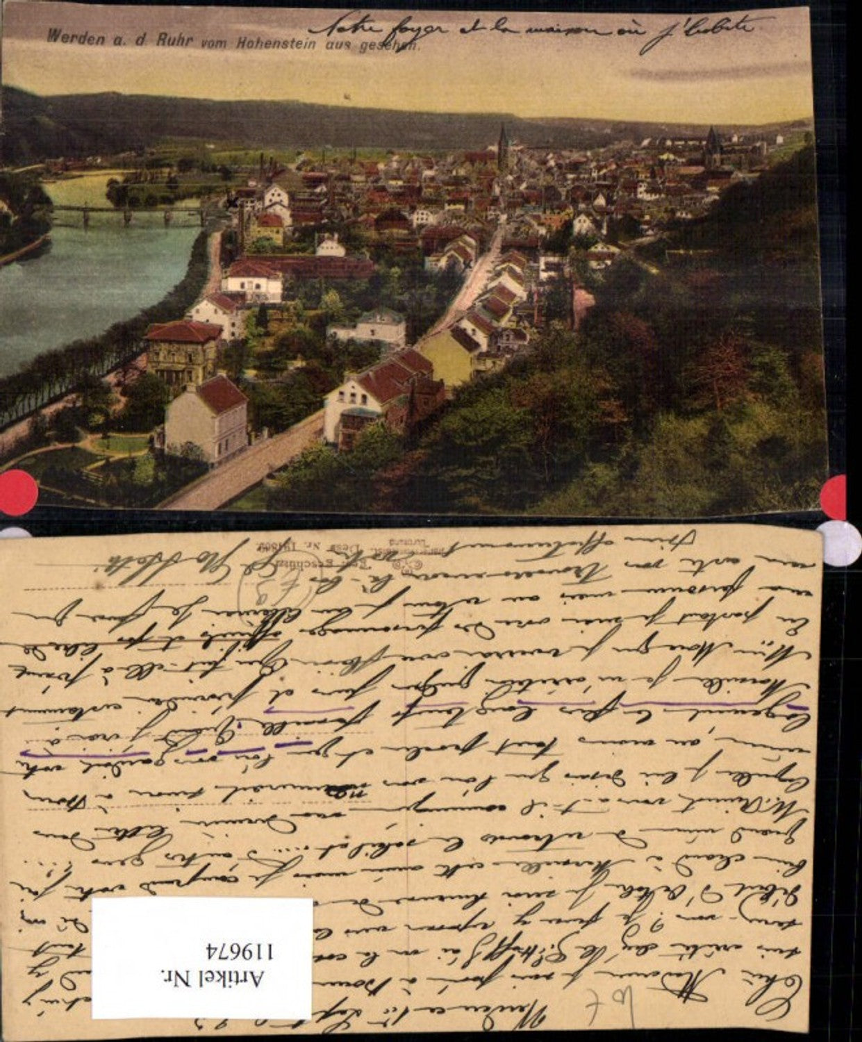 119674,Werden a. d. Ruhr v. Hohenstein aus gesehen