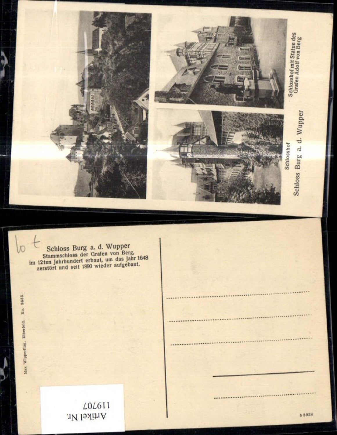 119707,Schloss Burg a. d. Wupper MehrbildAk