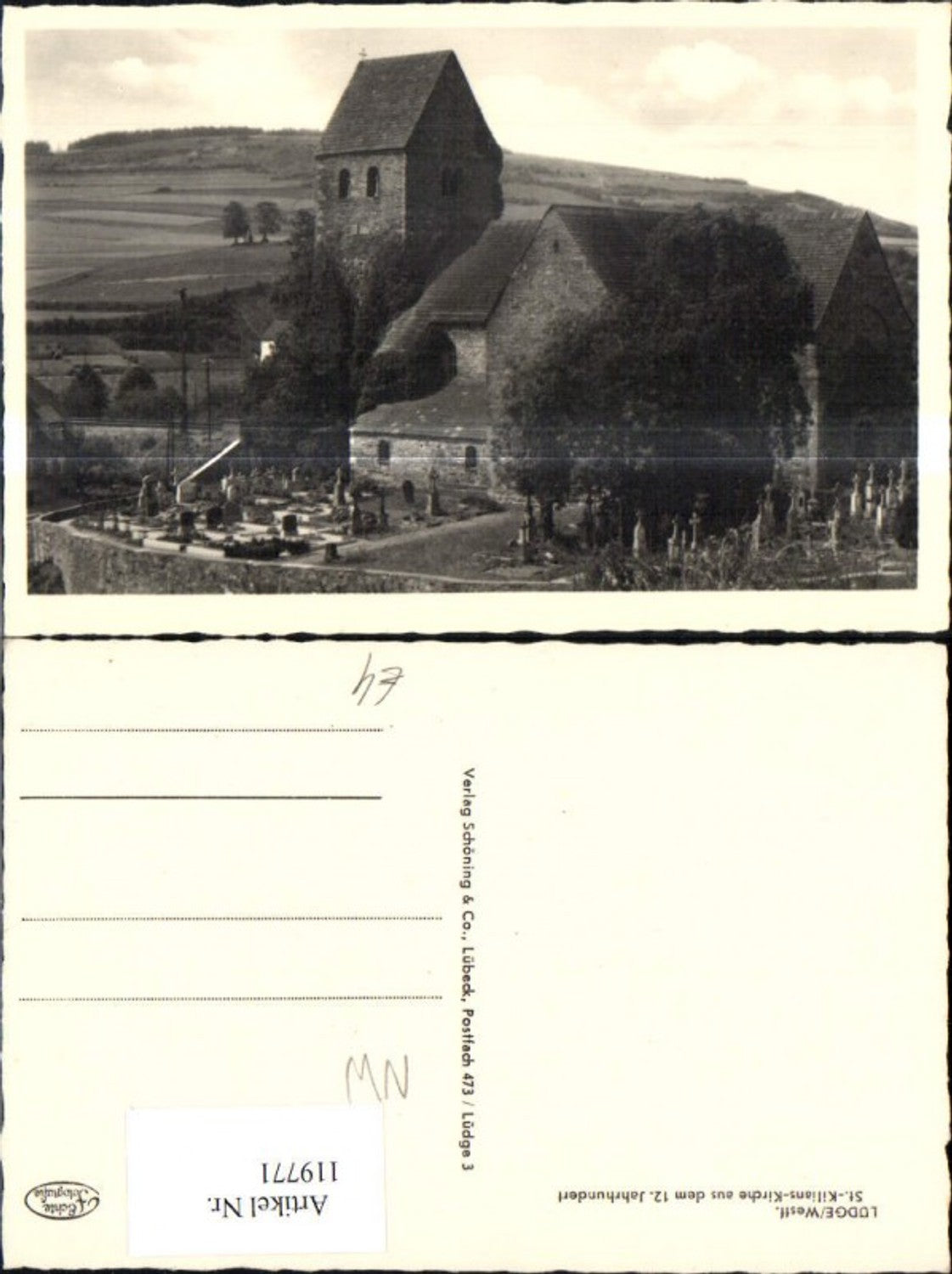 119771,Lüdge Westfalen St. Kilians-Kirche aus d. 12. Jh.