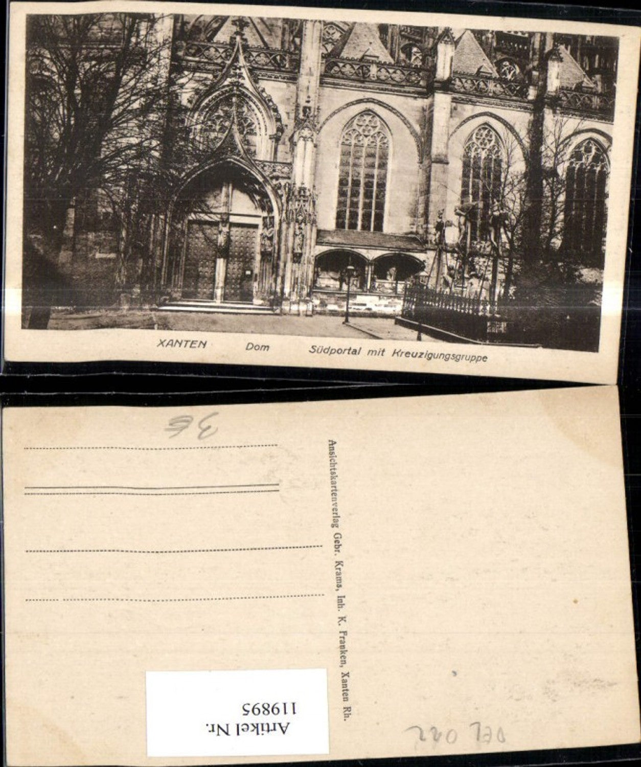 119895,Xanten Dom Südportal m. Kreuzigungsgruppe