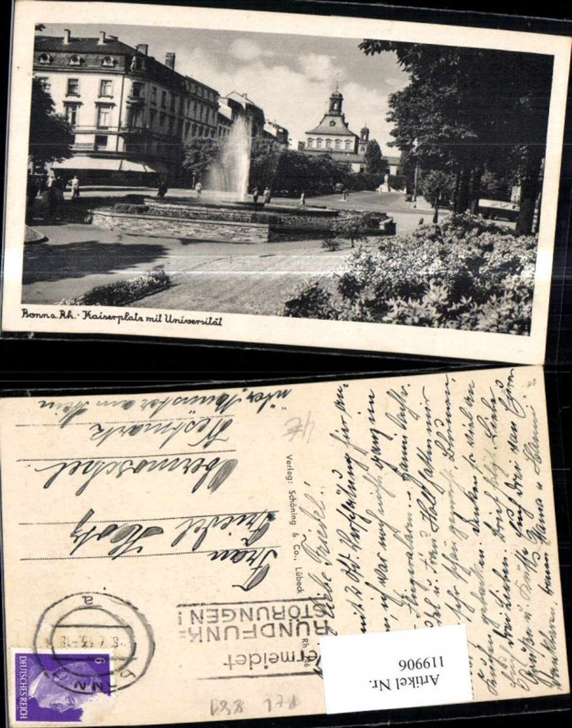119906,Bonn a. Rhein Kaiserplatz m. Universität 1933