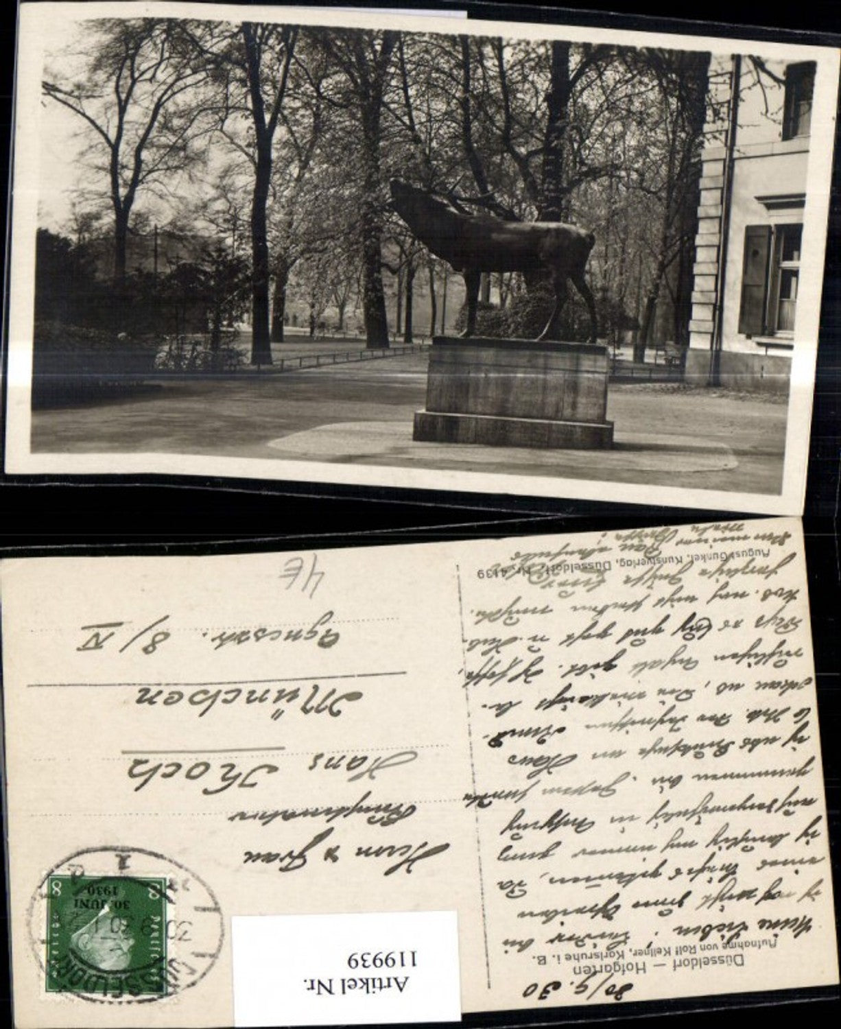 119939,Düsseldorf Hofgarten 1930
