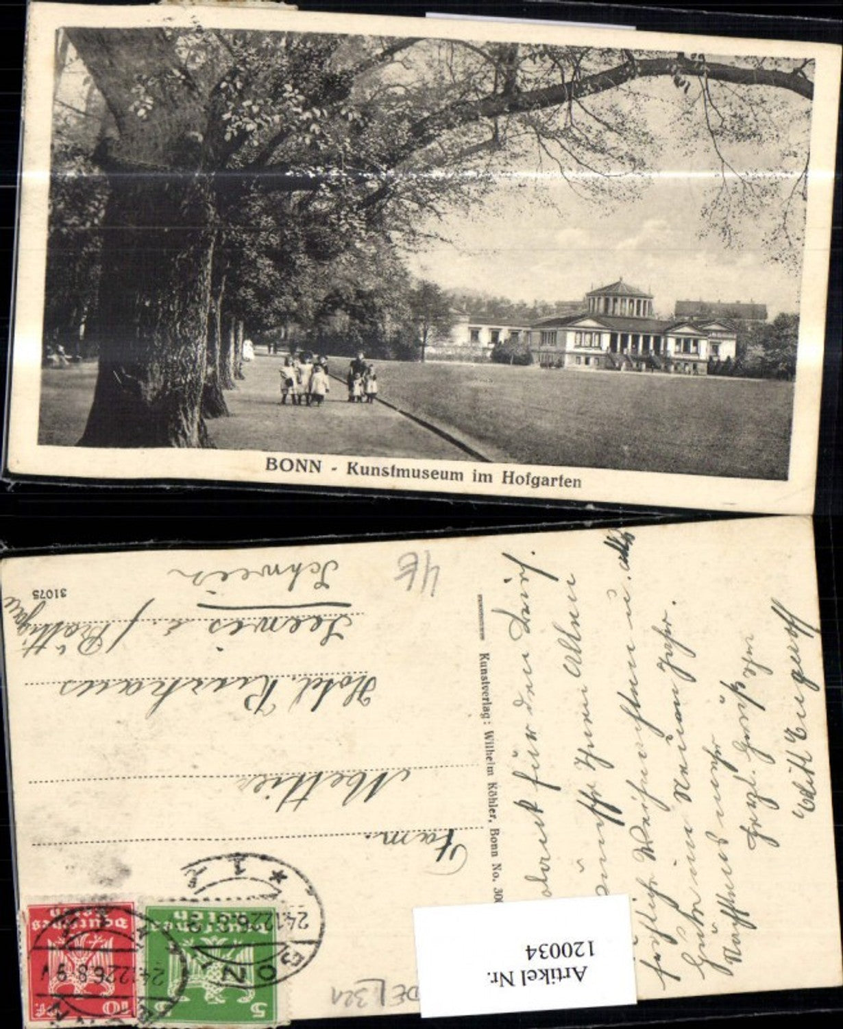 120034,Bonn Kunstmuseum i. Hofgarten 1926