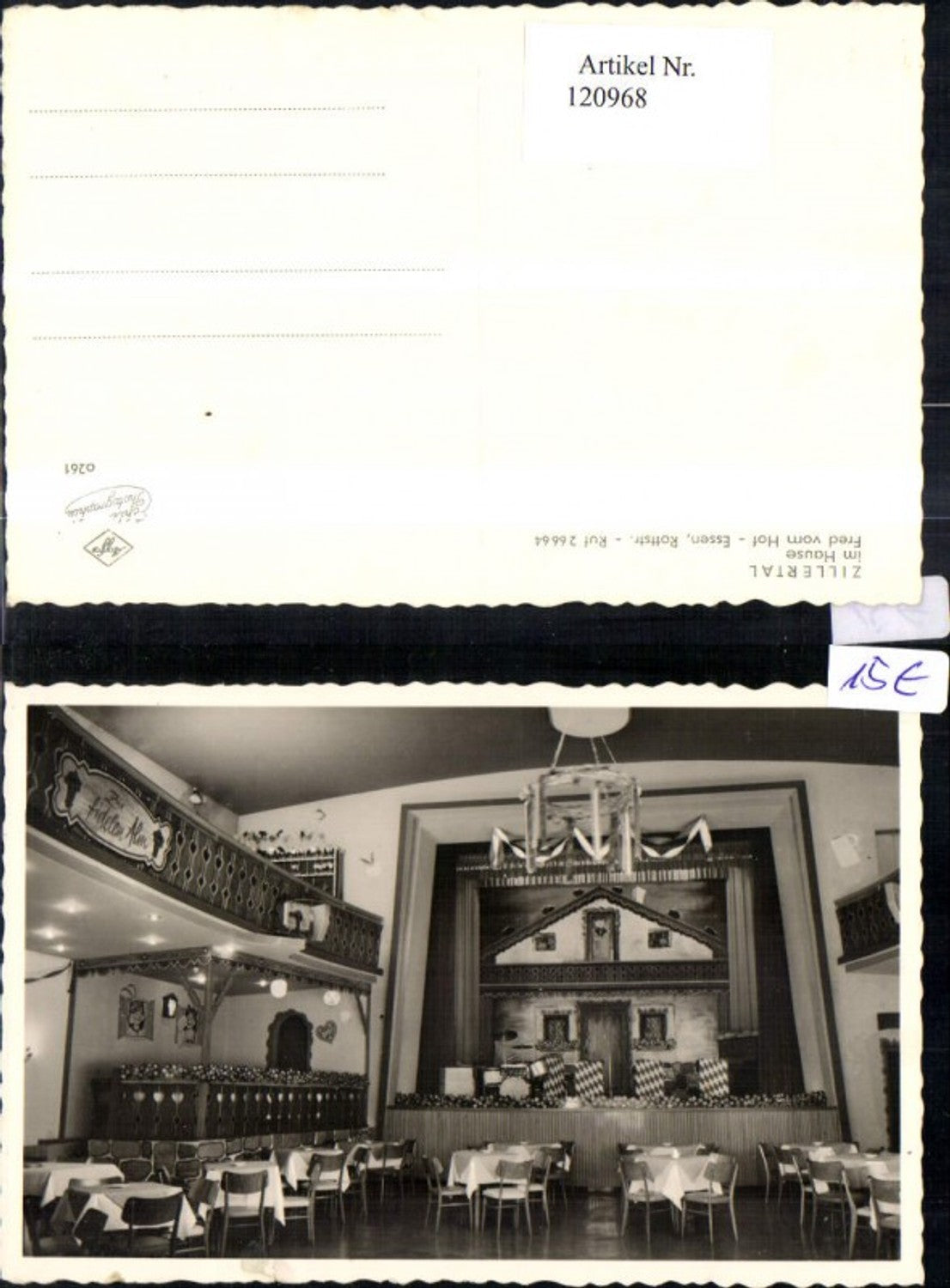 120968,Essen Zillertal im Hause Fred v. Hof Innenansicht Festsaal