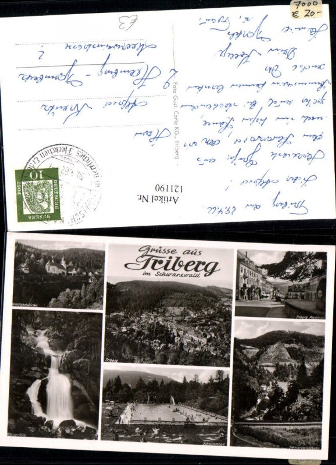 121190,Grüsse aus Triberg i. Schwarzwald MehrbildAk 1962