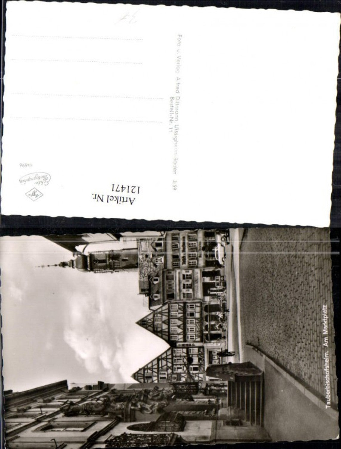 121471,Tauberbischofsheim Am Marktplatz Strassenansicht Fleisch- u. Wurstwaren Karl Brehm