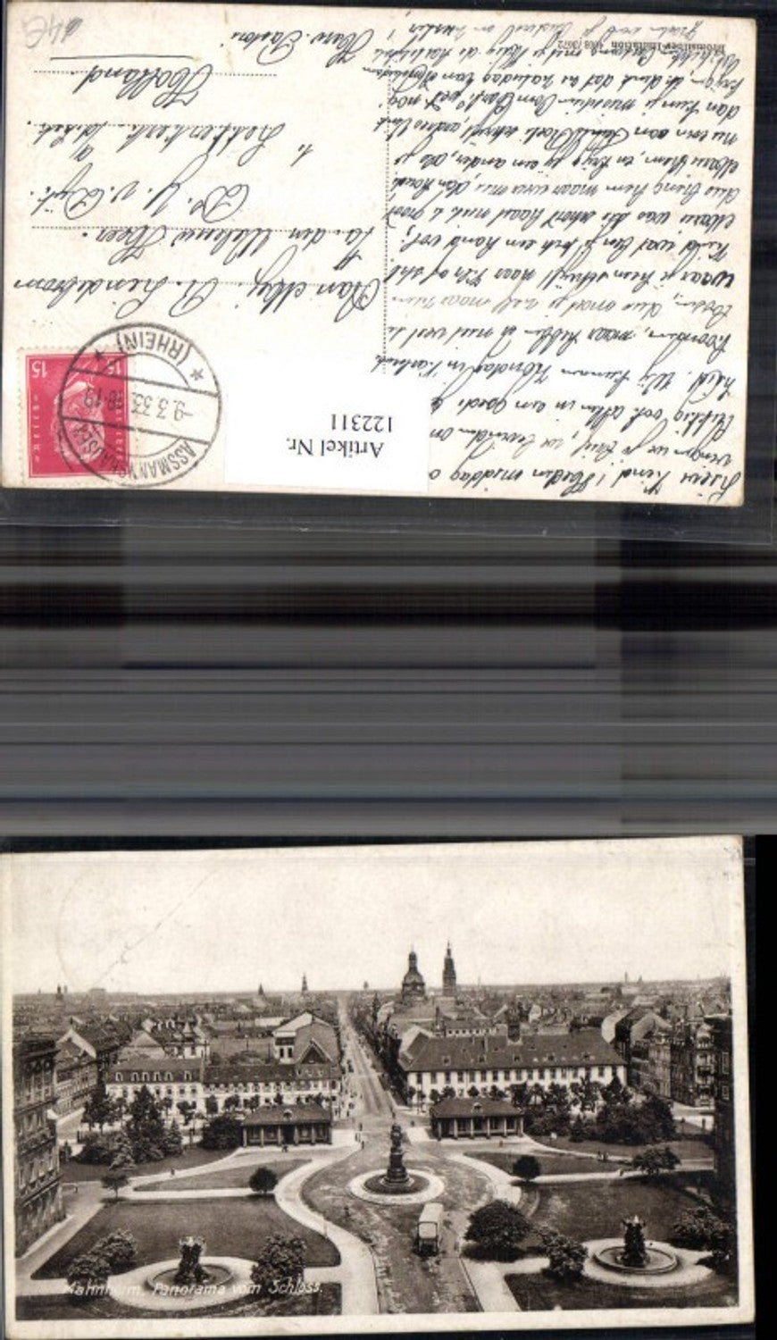 122311,Mahnheim Panorama v. Schloss 1933