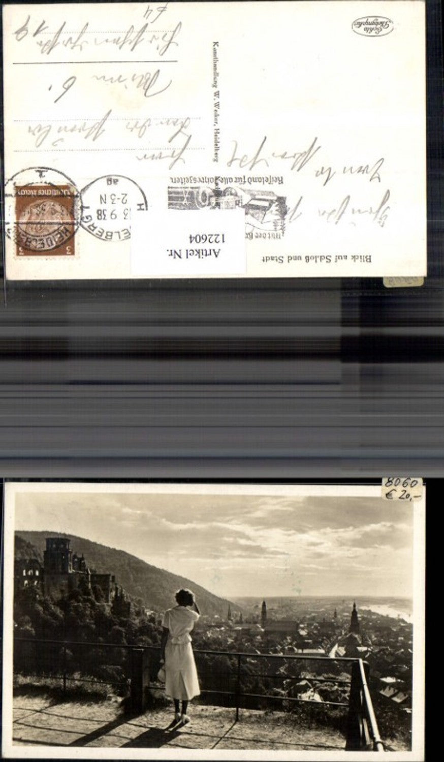 122604,Blick a. Schloss u. Stadt 1938