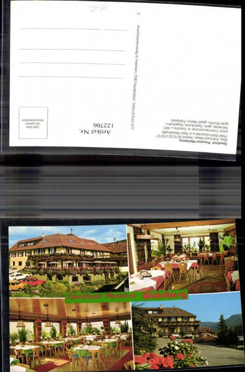 122706,Gasthof Pension Weinberg Bühl-Eisental a. d. Bad. Weinstraße Bes. Edmund Maier MehrbildAk