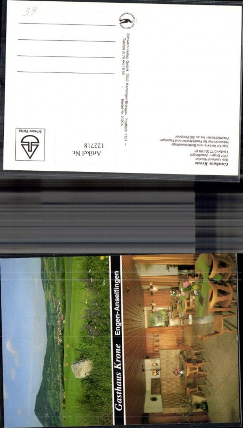 122718,Engen-Anselfingen Gasthaus Krone Bes. Gerhard Häusler MehrbildAk