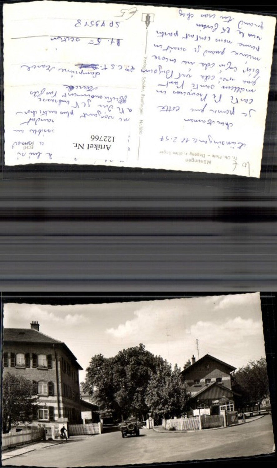 122766,Münsingen Eingang z. Alten Lager 1957