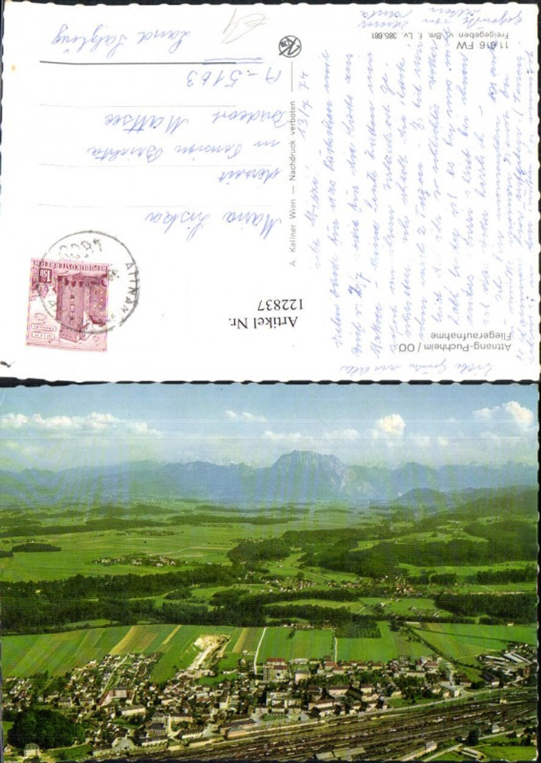 122837,Attnang-Puchheim Fliegeraufnahme 1974