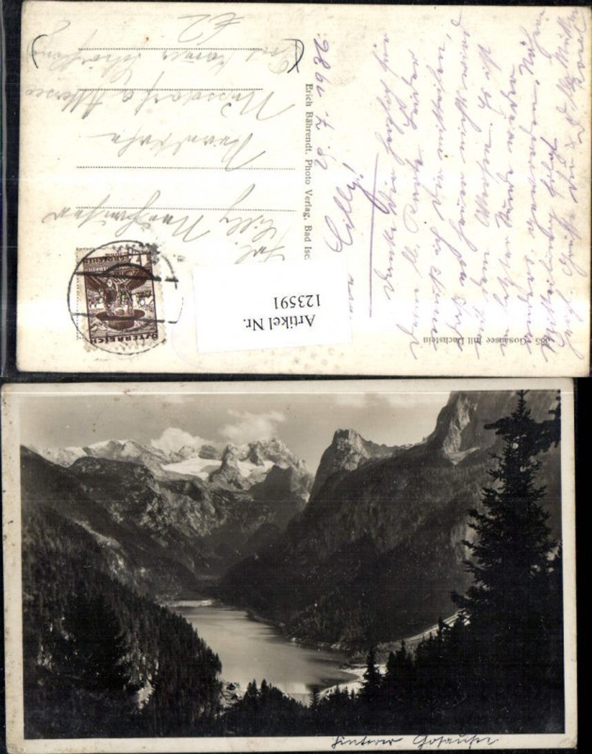 123591,Gosausee m. Dachstein 1936