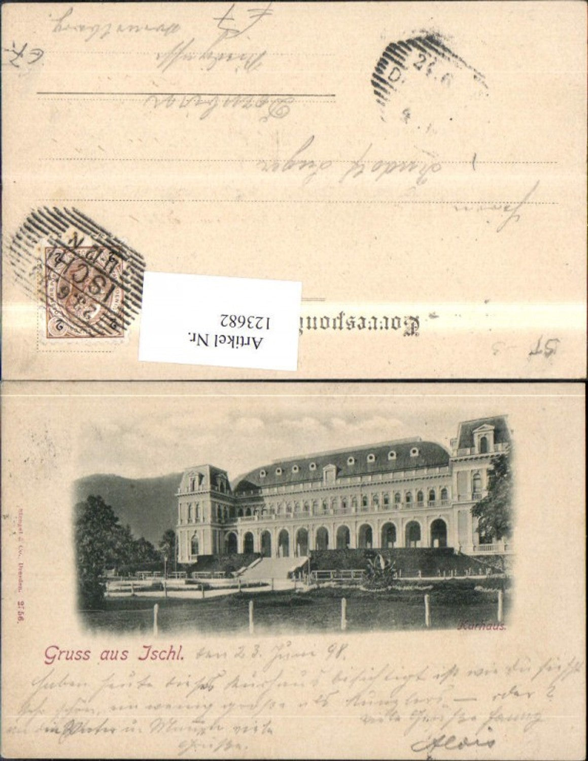 123682,Gruss aus Ischl 1898