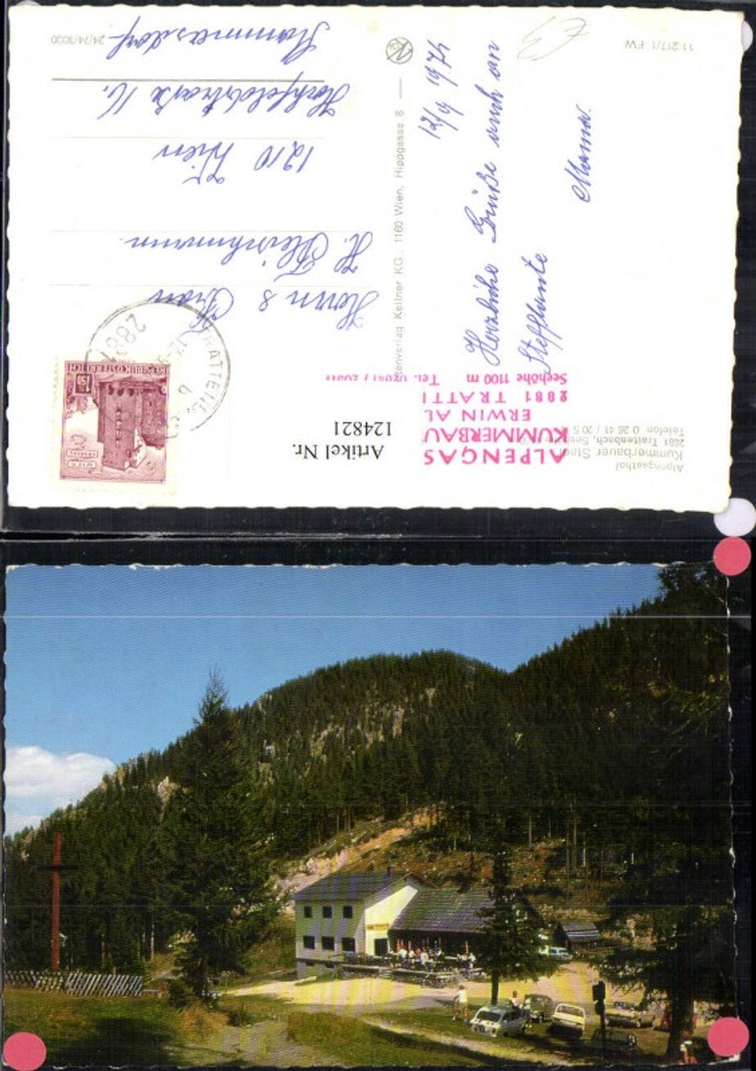 124821,Trattenbach Alpengasthof Kummerbauer Stadl Bes. Erwin Alfons 1974
