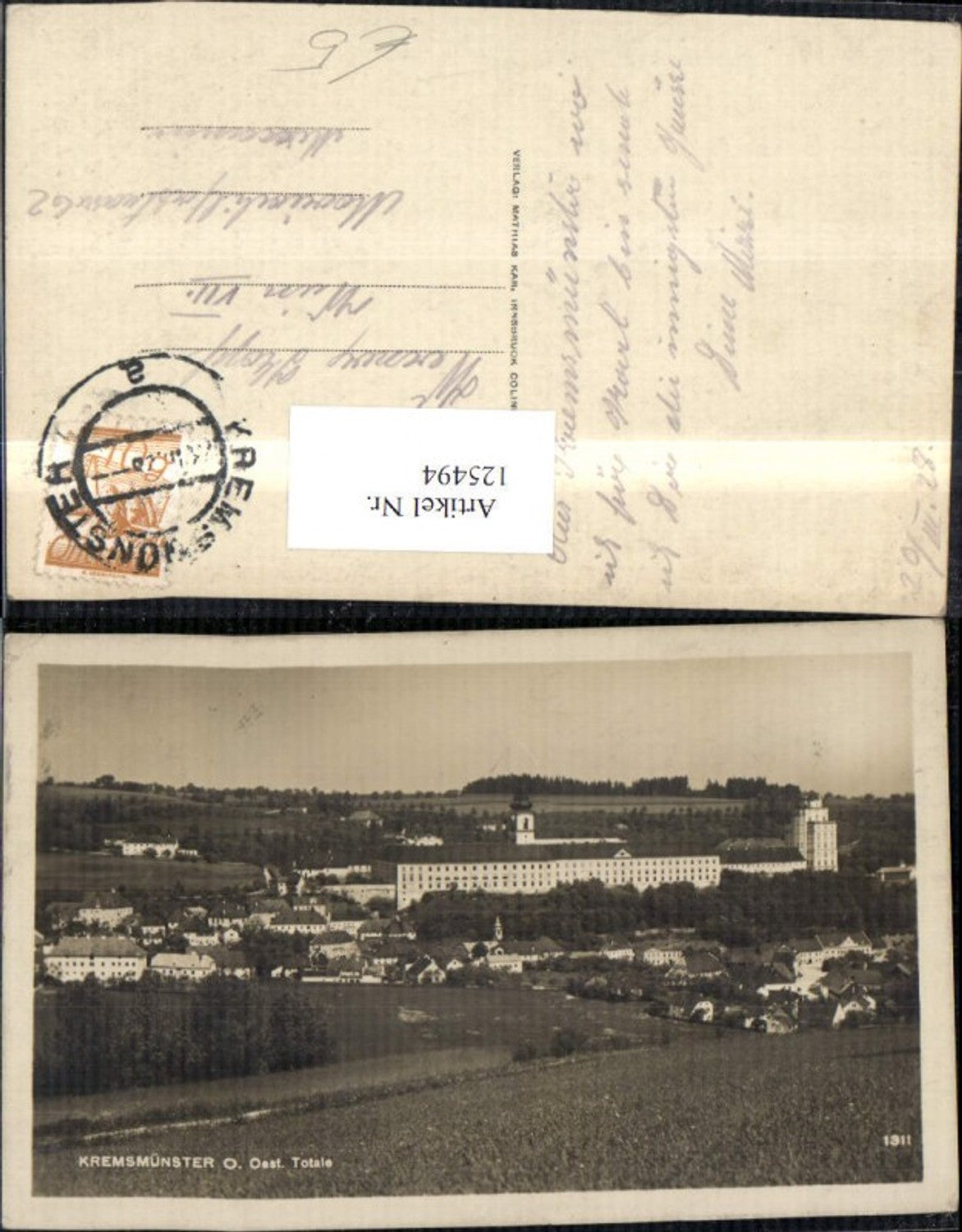 125494,Kremsmünster Ansicht m. Stift