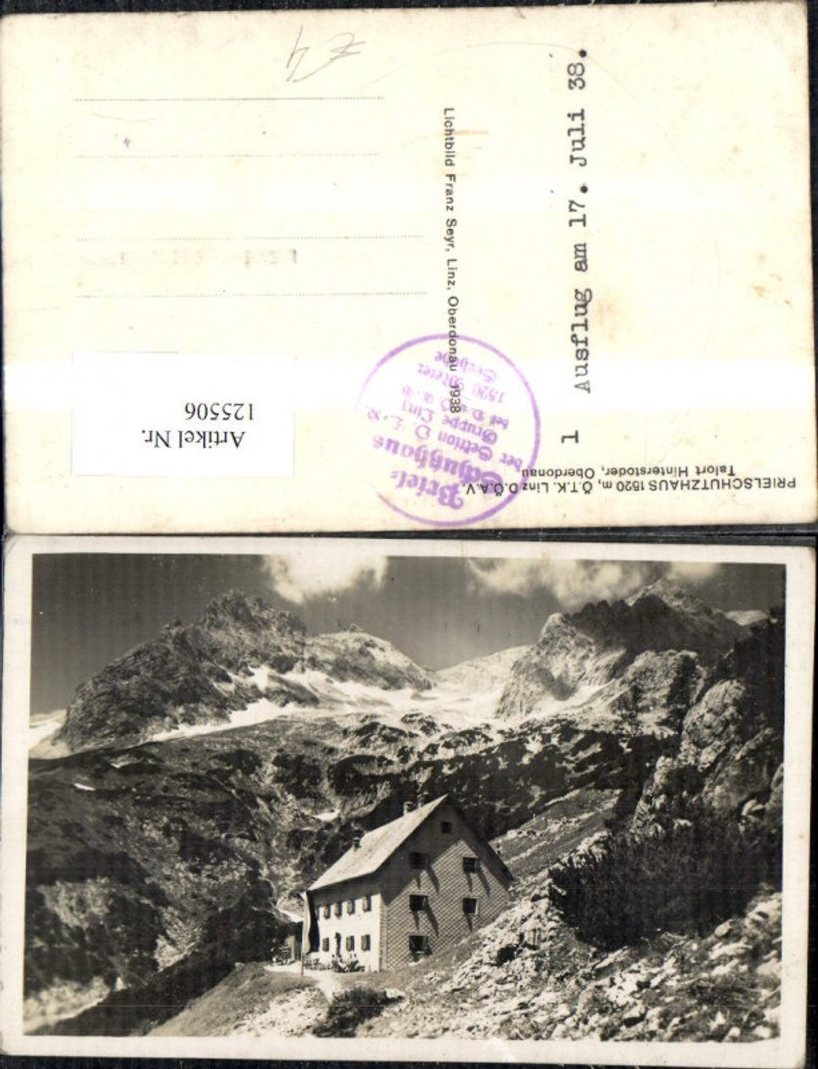 125506,Prielschutzhaus Hinterstoder 1938