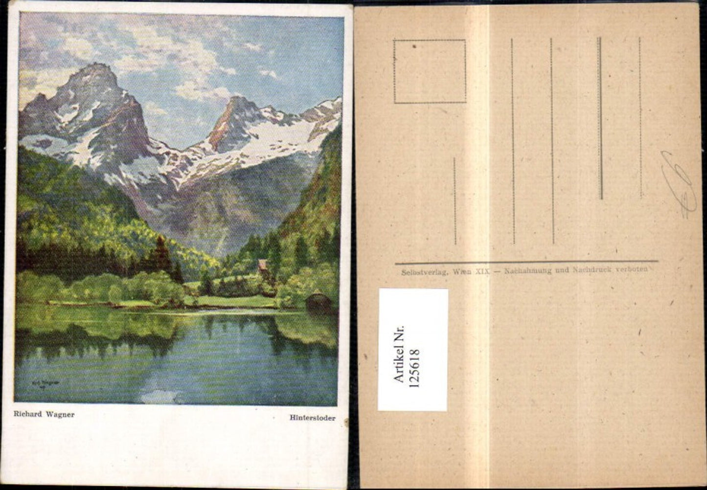 125618,Hinderstoder KünstlerAk sign Richard Wagner