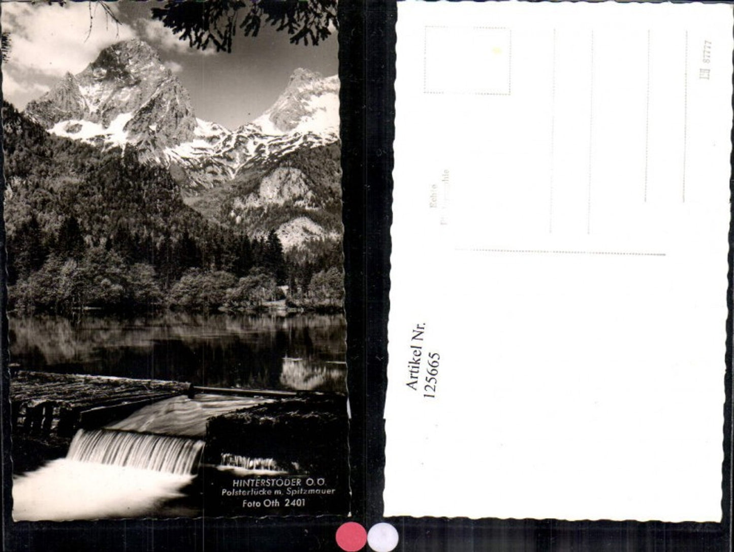 125665,Hinterstoder Polsterlücke m. Spitzmauer Ansicht m. Wehr