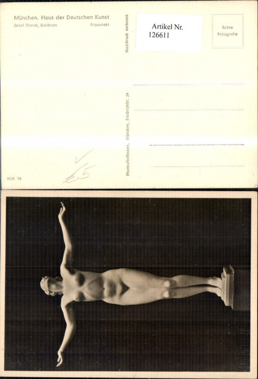 126611,Haus der Deutschen Kunst HDK 96 Frauenakt Akt Erotik