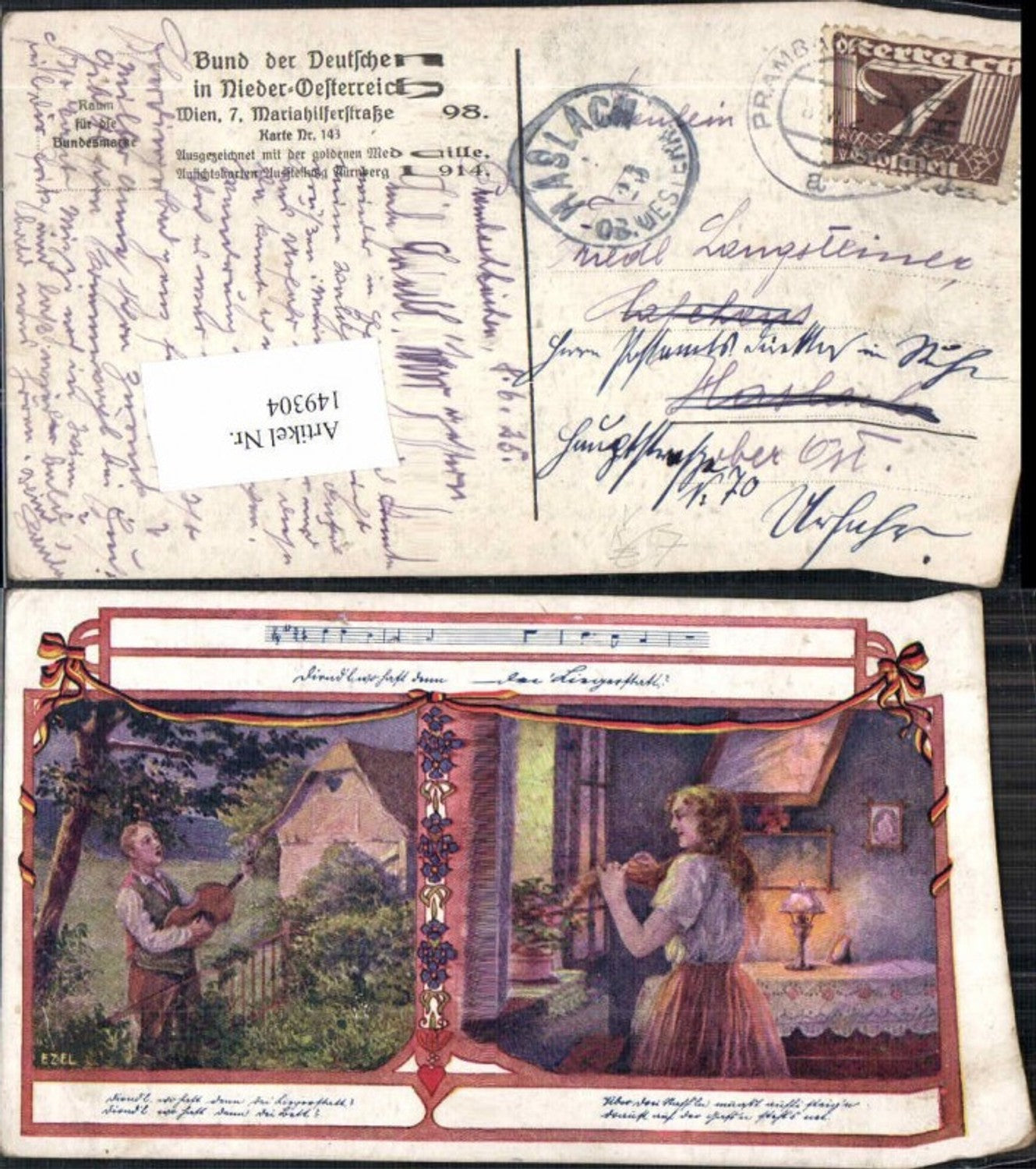 149304,Bund d. deutschen in Niederösterreich 143 Ezel Minesänger