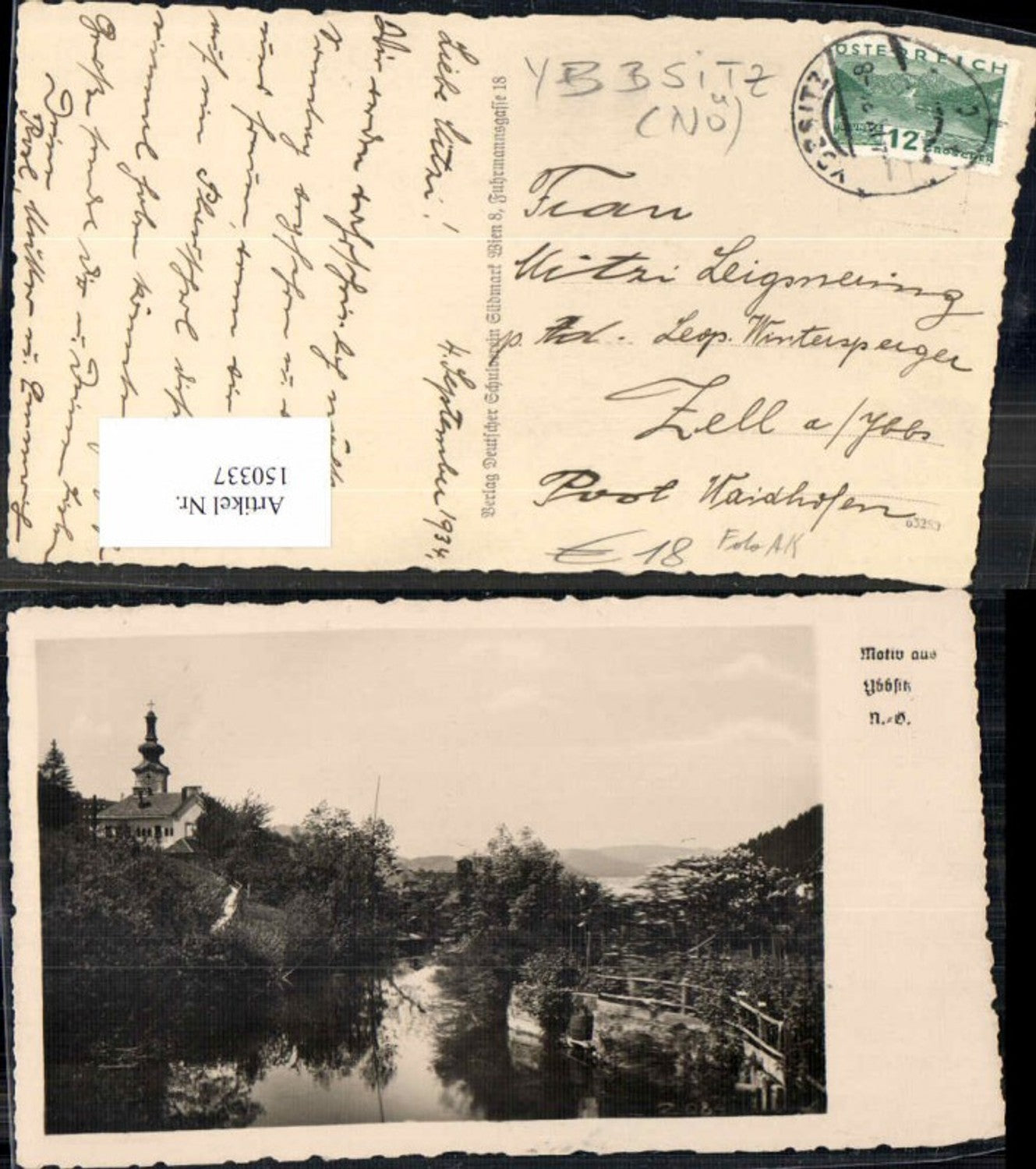 150337,Seltene Fotokarte aus Ybbsitz 1930