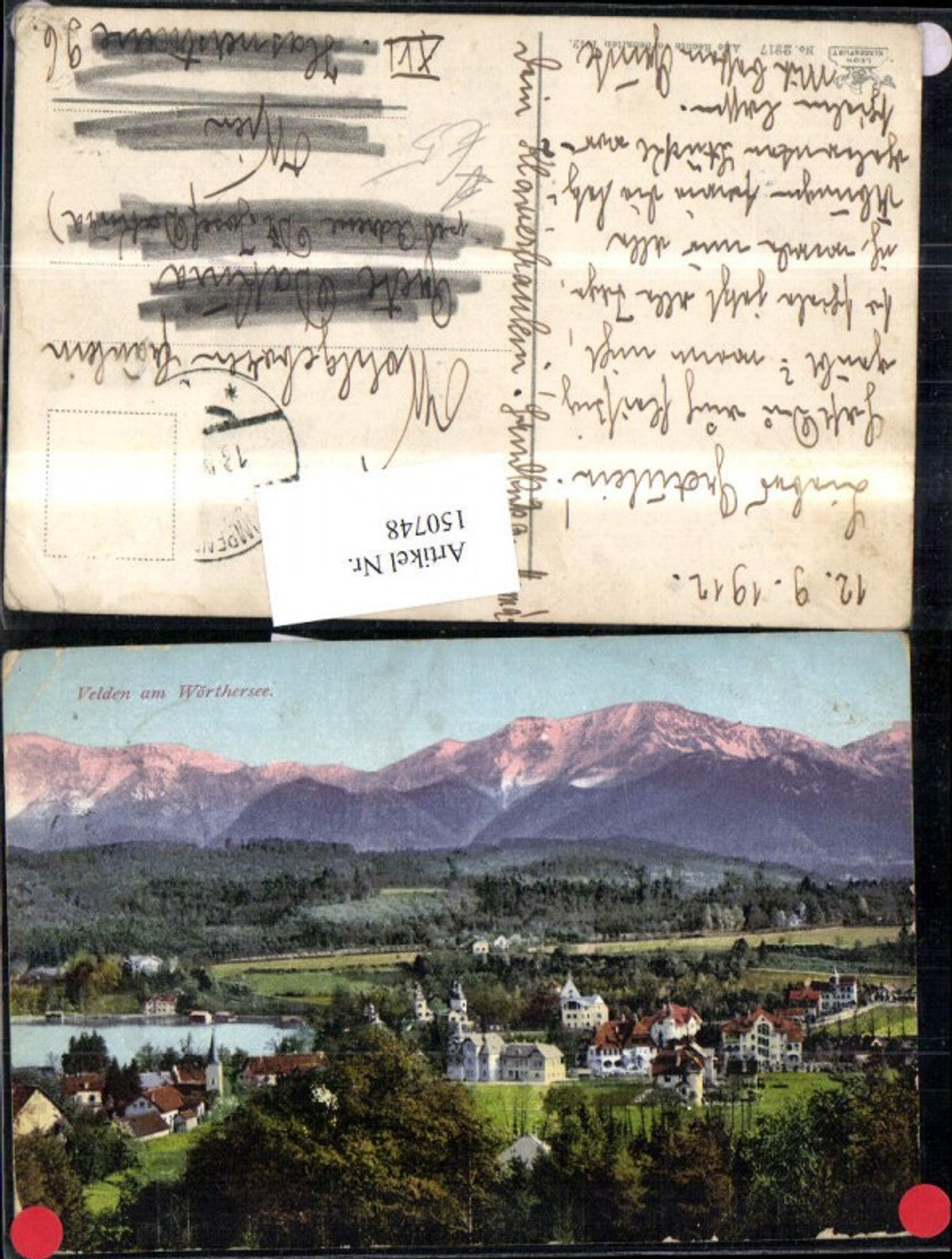150748,Velden a. Wörthersee Ansicht 1912