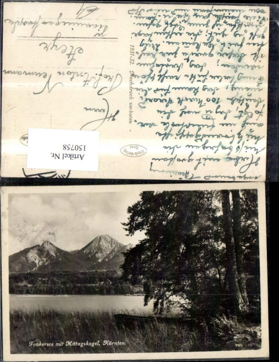 150758,Faakersee Faak m. Mittagskogel Ansicht