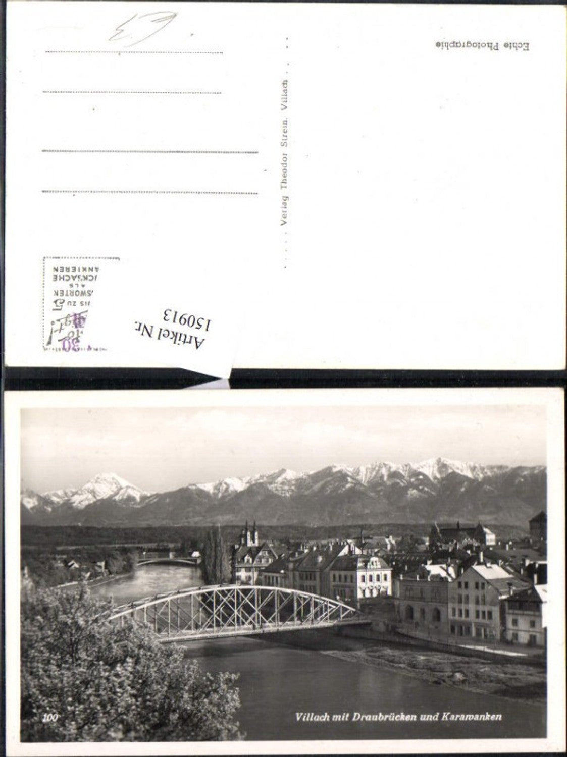 150913,Villach m. Draubrücke u. Karawanken Ansicht