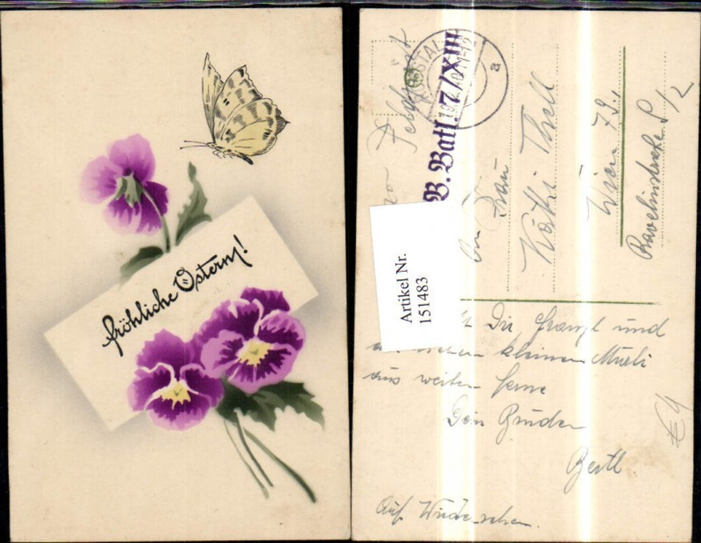 151483, Easter Flowers Butterfly