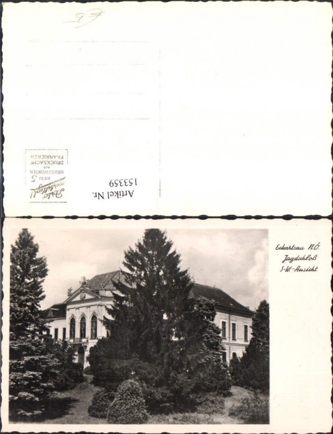 153359,Eckartsau Jagdschloss Schloss Kopfstetten Pframa Wagram an der Donau und Witzelsdorf