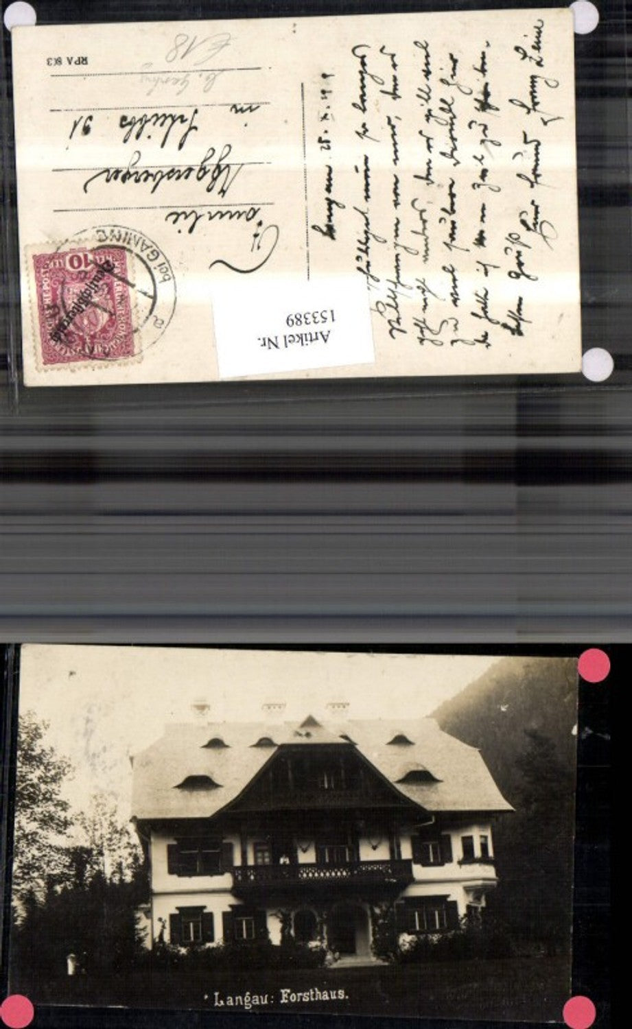 153389,Langau b. Gaming Forsthaus 1919 Altenreith Brettl Gaming Kienberg Lackenhof Mitterau Nestelberg Neuhaus Polzber