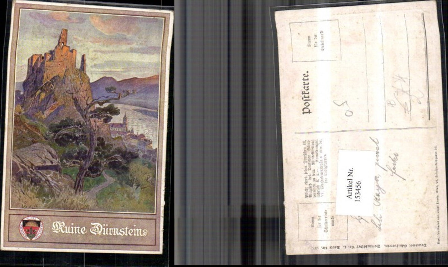 153456,Dt Schulverein 137 Dürnstein Wachau Ruine